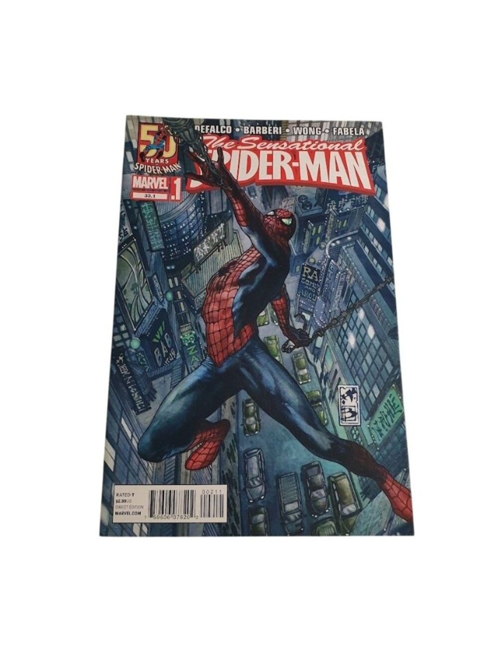 Sensational Spider-Man Issue 33.1 Marvel Comics Variant 50 Years Spider-Man